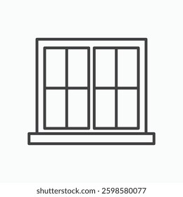 Window icon isolated on white background