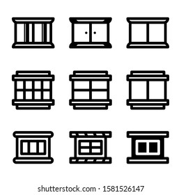 window icon isolated sign symbol vector illustration - Collection of high quality black style vector icons
