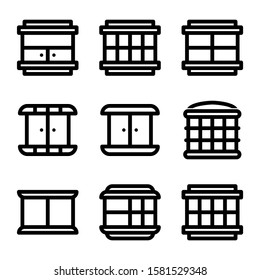 window icon isolated sign symbol vector illustration - Collection of high quality black style vector icons
