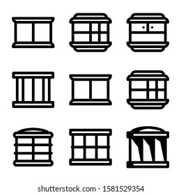 window icon isolated sign symbol vector illustration - Collection of high quality black style vector icons
