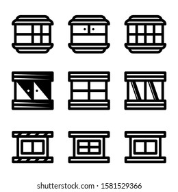 window icon isolated sign symbol vector illustration - Collection of high quality black style vector icons

