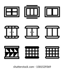 window icon isolated sign symbol vector illustration - Collection of high quality black style vector icons
