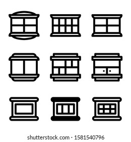 window icon isolated sign symbol vector illustration - Collection of high quality black style vector icons

