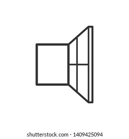 Window Icon in Line Art Style. Architecture Element Illustration As A Simple Vector Sign & Trendy Symbol for Design and Websites, Presentation or Application.