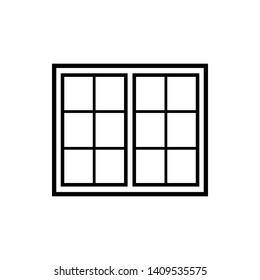
Window Icon in Line Art Style. Architecture Element Illustration As A Simple Vector Sign & Trendy Symbol for Design and Websites, Presentation or Application.