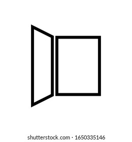 Window Icon in Line Art Style. Architecture Element Illustration As A Simple Vector Sign & Trendy Symbol for Design and Websites, Presentation or Apps Elements.