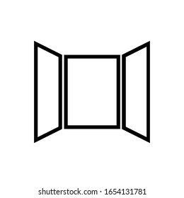 Window Icon in Line Art Style. Architecture Element Illustration As A Simple Vector Sign & Trendy Symbol for Design and Websites, Presentation or Apps Elements.