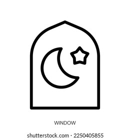 window icon. Line Art Style Design Isolated On White Background