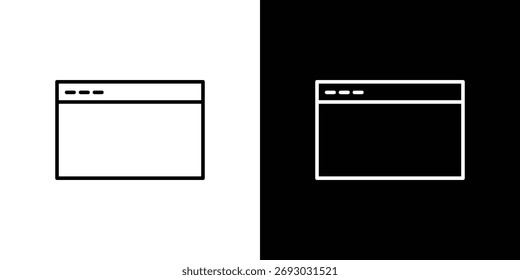 Window icon. Line with editable stroke.