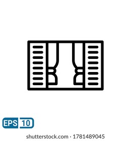 window icon in line style isolated on white background. EPS 10