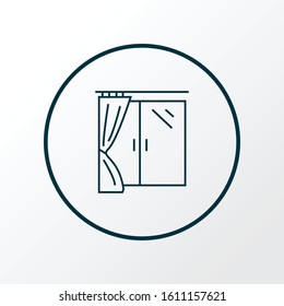 Window icon line symbol. Premium quality isolated casement element in trendy style.