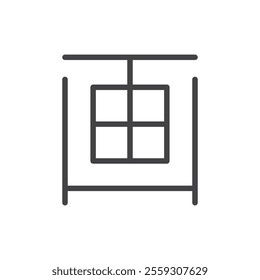 Window icon Logo symbol outline set