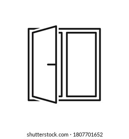 Window Icon on white background. Vector Logo Design Template