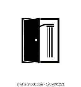 Window icon in open style. Showcase business concept.