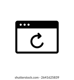 Window Icon with Reload Arrow Representing Refresh or Update