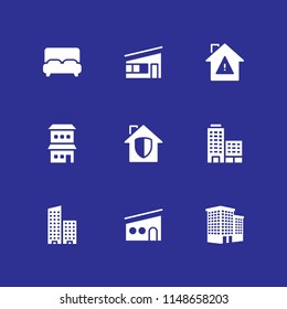 window icon set. duplex, house and modern house vector icon for graphic design and web