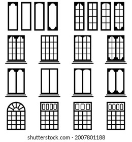 window icon set vector sign symbol