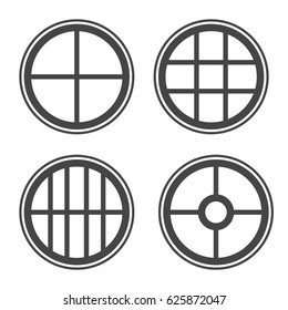 Window icon set. Vector sign symbol.