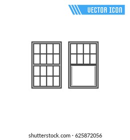 Window icon set. Vector sign symbol.