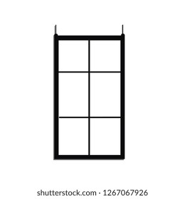 Window icon set, vector symbol in outline flat style isolated on white background. - Vector