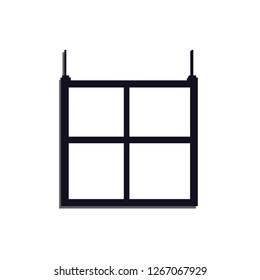 Window icon set, vector symbol in outline flat style isolated on white background. - Vector