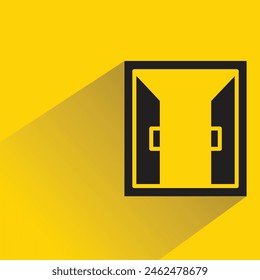 window icon with shadow on yellow background