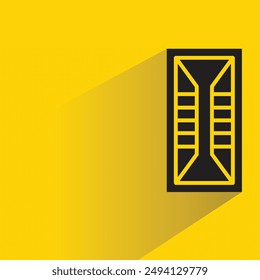 window icon with shadow on yellow background