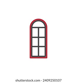 window icon. sign for mobile concept and web design. outline vector icon. symbol, logo illustration. vector graphics.