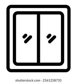 Window icon with simple and line style