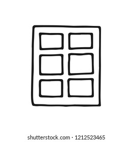 window icon sketch stained glass architectural design. isolated object.