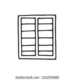 window icon sketch stained glass architectural design. isolated object.