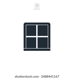 Fenster Symbol Symbol Vektorillustration auf weißem Hintergrund isoliert