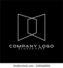 Window icon template design logo vector with simple lines
