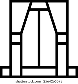 window icon. Thin linear style design isolated on white background