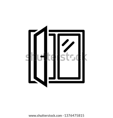 Window icon trendy design template