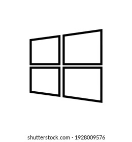 Window icon in trendy flat design