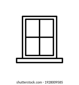 Window icon in trendy flat design