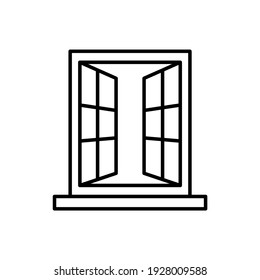 Window icon in trendy flat design