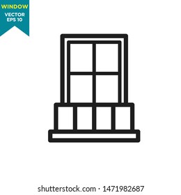 window icon in trendy flat style