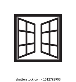 Window icon in trendy flat style design. Vector graphic illustration. Suitable for website design, logo, app, and ui. EPS 10.