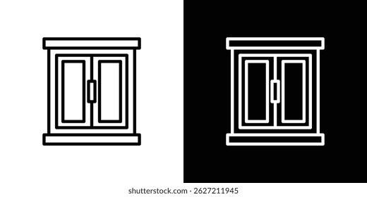 Window icon in trendy line design