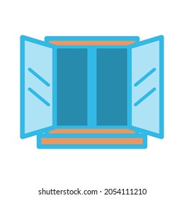 Icono de ventana en la ilustración de diseño vectorial de moda 