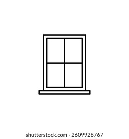 window icon vector black sign
