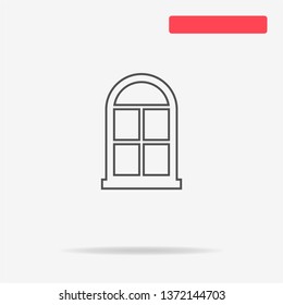 Window icon. Vector concept illustration for design.