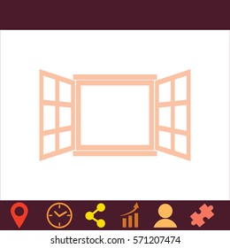 Window  icon. Vector design.