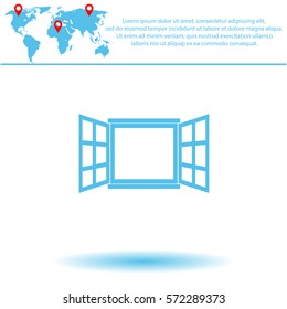Window  icon. Vector design. 