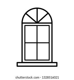 Window icon vector flat style logo template