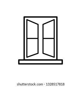 Window icon vector flat style logo template