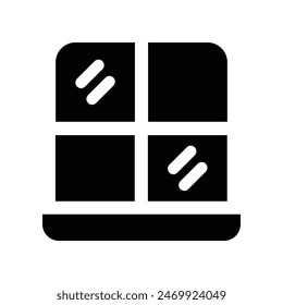 icono de ventana. icono de glifo de Vector para su Sitio web, móvil, presentación y diseño de logotipo.