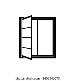 Windowswide Open Window Silhouette Vector Stock Vector (Royalty Free ...